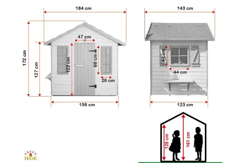 Petits Belges jouant dans une cabane en bois à l'extérieur